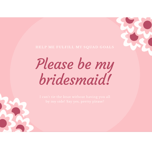 Be my bridesmaid Gift Card