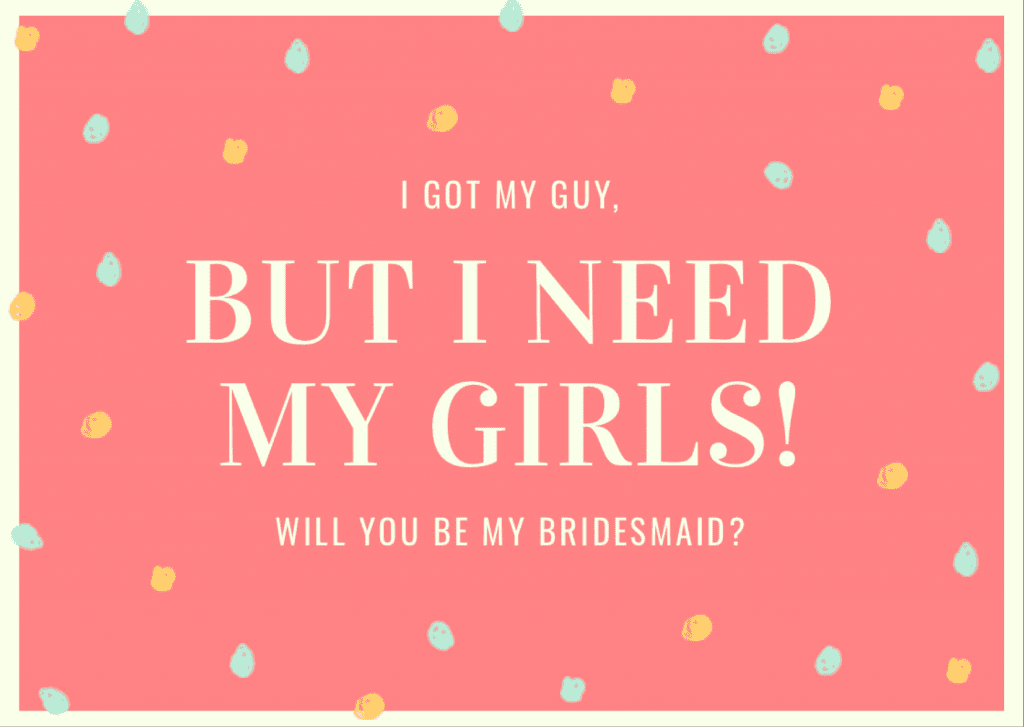 Be my Bridesmaid Gift Card